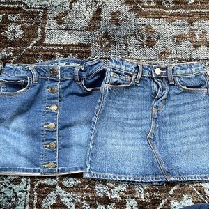 Two Toddler Jean Skirts